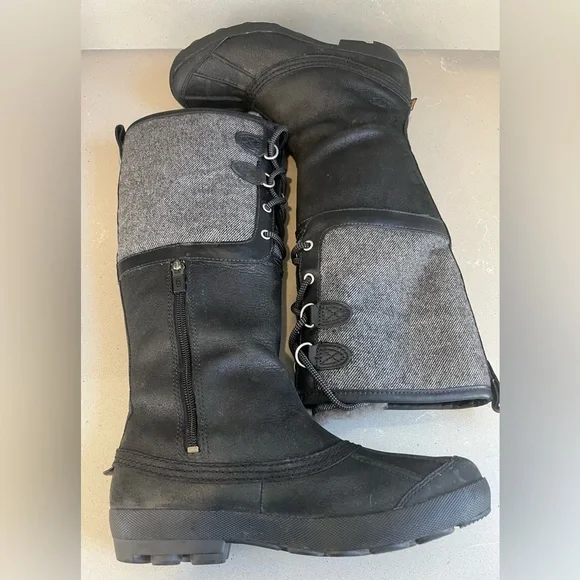 Ugg Belcloud 14” Tall Shearling Lined Leather Suede Lace Up Waterproof Boots 8 - Picture 8 of 13